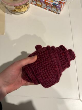 Sciarpa Sophie lana fatta a mano bordeaux