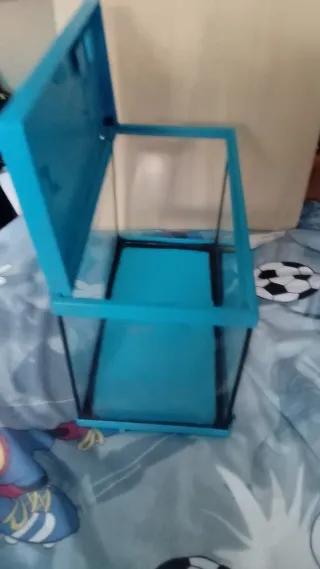 Acuario azul y transparente