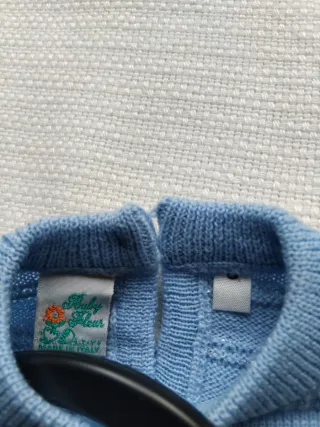 Maglioncino e salopette lana bimba dai 9mesi