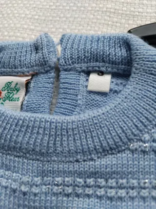 Maglioncino e salopette lana bimba dai 9mesi