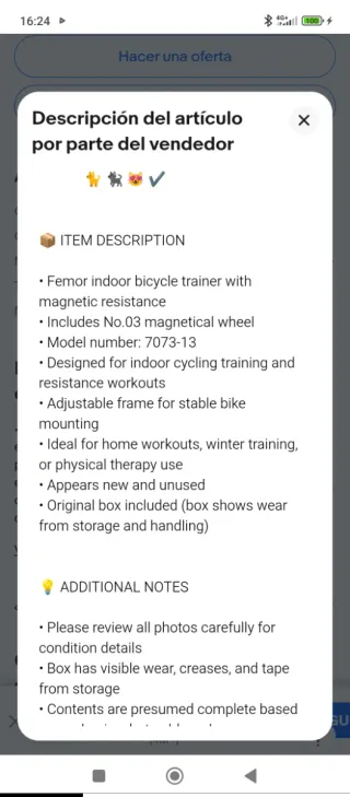 Rodillo Femor para Bicicleta