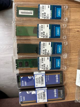 Memoria RAM PC DDR4 y DDR3 Crucial Kingston