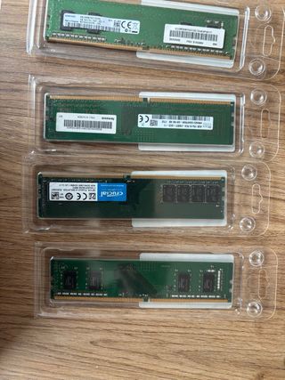 Memoria RAM PC DDR4 y DDR3 Crucial Kingston