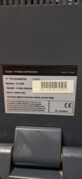 Monitor Tiburon 17 Plata/Negro