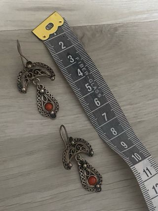 Pendientes Plata con Coral