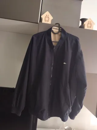 Cazadora Lacoste Reversible Azul y Beig