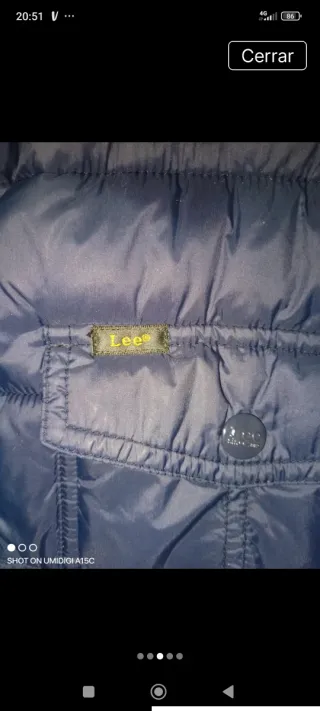 Chaqueta acolchada Lee talla L,nueva