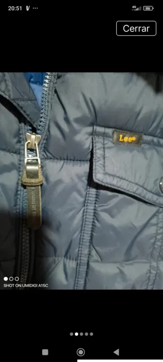 Chaqueta acolchada Lee talla L,nueva