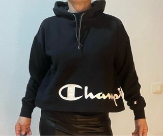 Sudadera Champion Boxy Negra
