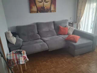 Sofá Cheslong Eléctrico Gris