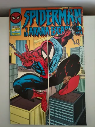 Spiderman Clonación máxima Omega + araña escarlata