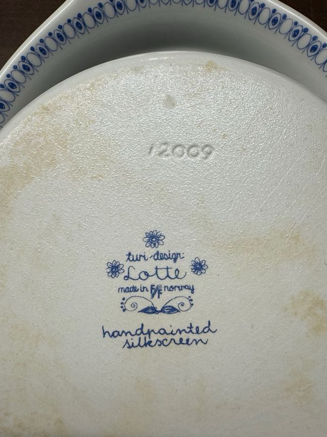 Pareja platos porcelana vintage Figgjo