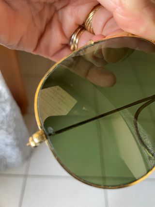 Occhiali Ray-Ban Vintage Oro Lenti Verdi