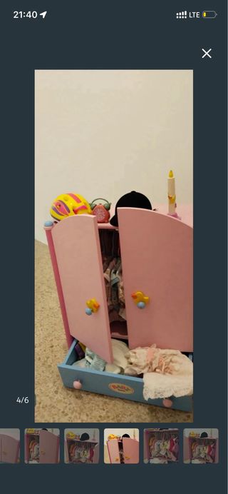 Armario Baby Born Rosa y Azul