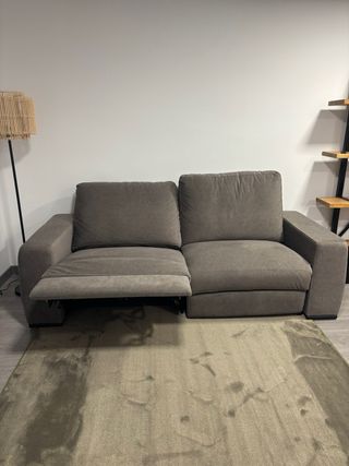 Sofá eléctrico 2 plazas gris