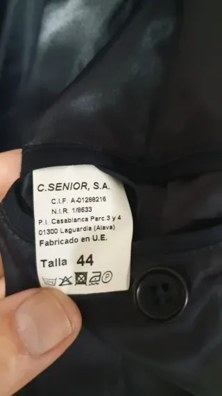 Gabardina Emilio Tucci Azul Talla 44