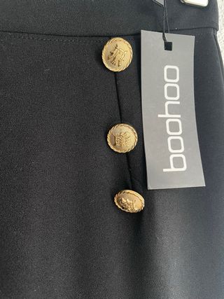 Pantalón palazzo tiro alto negro