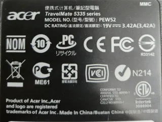 Componenti di ricambio per Acer TravelMate 5335