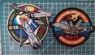 Lote 2 parches ALA 15 ZARAGOZA. Ejército del Áire