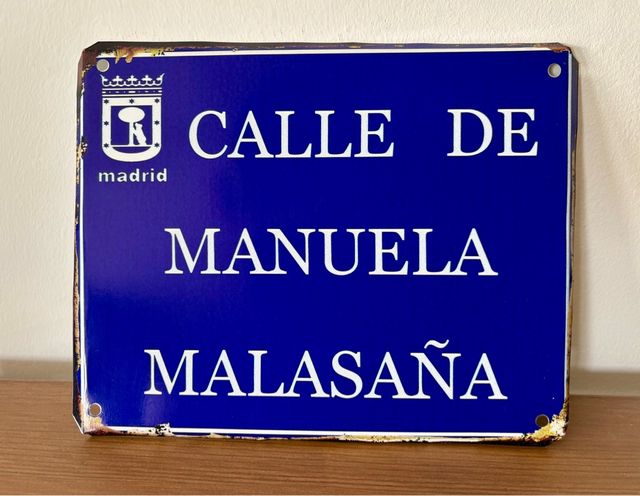 Placa Calle Manuela Malasaña Madrid