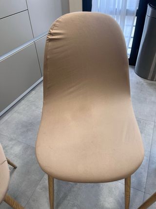 Juego de 3 sillas polipiel verde