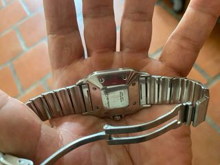 Reloj Cartier Santos 2960 Plateado y Blanco