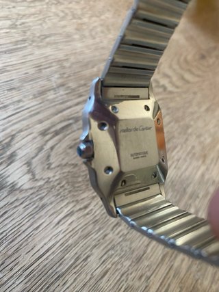 Reloj Cartier Santos 2960 Plateado y Blanco