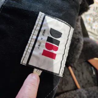 Chaquetón piel verde oscuro