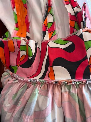 Vestido Flamenca Multicolor Volantes