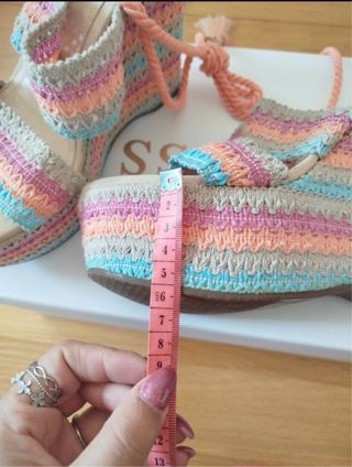 Sandália Schutz Multicolor com Atilhos 38