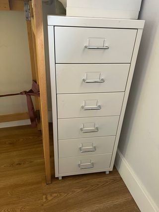 Cajonera Ikea Helmer Blanca Metal