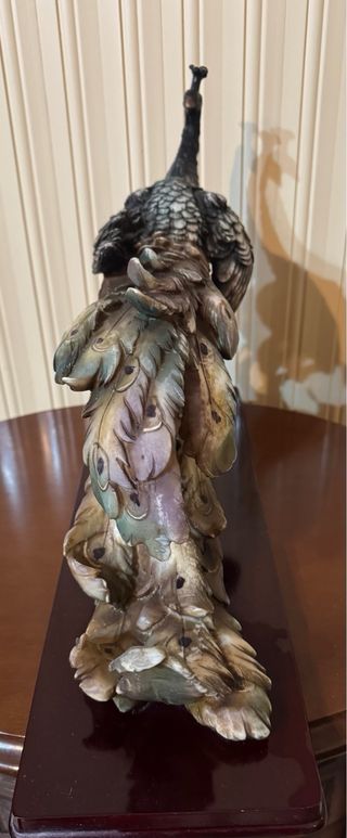 Scultura Pavone in Ceramica