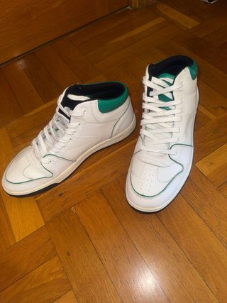 Zapatillas Zara Talla 41 Blancas y Verdes
