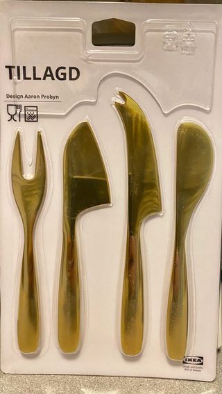 Set 4 Cuchillos para Queso IKEA TILLAGD Dorado