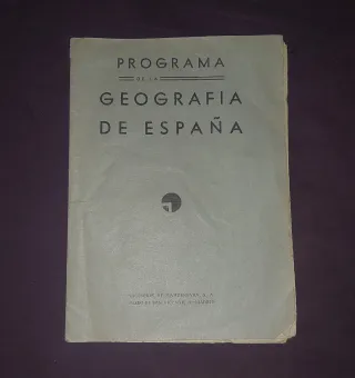 Programa Geografía de España antiguo