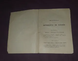 Programa Geografía de España antiguo