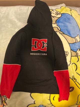 Sudadera DC Shoes Negra y Roja Talla 14