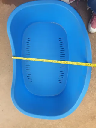 Cama para perro grande azul