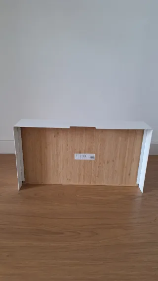 Soporte Monitor IKEA ELLOWEN Cajón Blanco/Madera