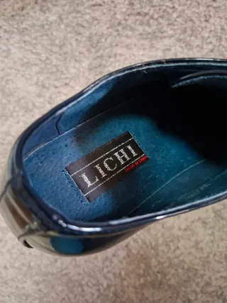 Scarpe Lichi vernice blu uomo 39