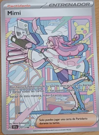 Carta Pokémon Full Art Mimí Entrenador