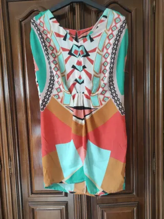 Vestido estampado mujer
