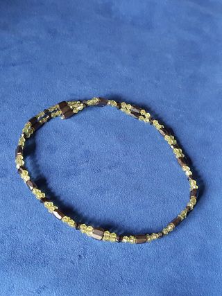 Bracciale/collana magnetico nero e verde