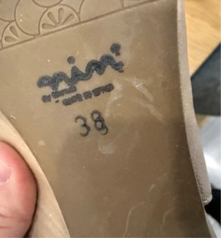 Zapatos Mimi piel beige talla 38 mujer