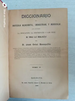 Diccionario Mercantil, Industrial y Agrícola