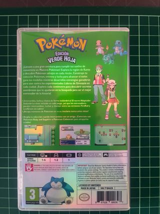 Carátula Pokémon Rojo Fuego / Verde Hoja NS