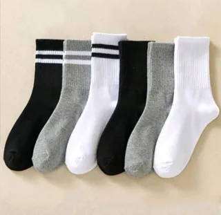 Pack 6 calcetines rayas y lisos