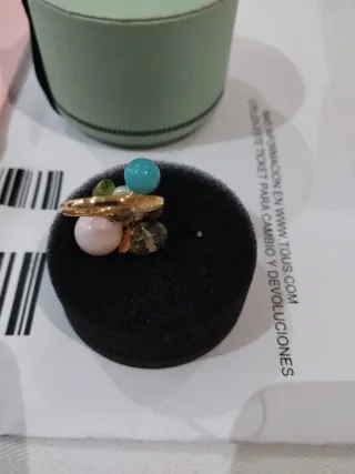 Anillo Tous Oro 18k y Gemas Multicolor