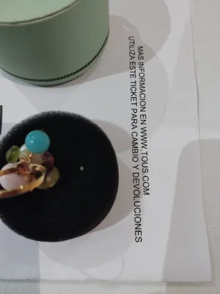 Anillo Tous Oro 18k y Gemas Multicolor