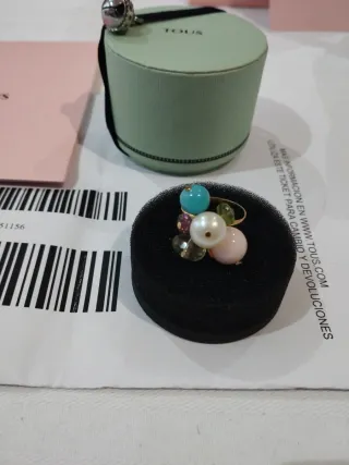 Anillo Tous Oro 18k y Gemas Multicolor